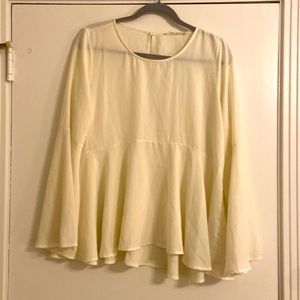 Sheer Long Sleeve Blouse